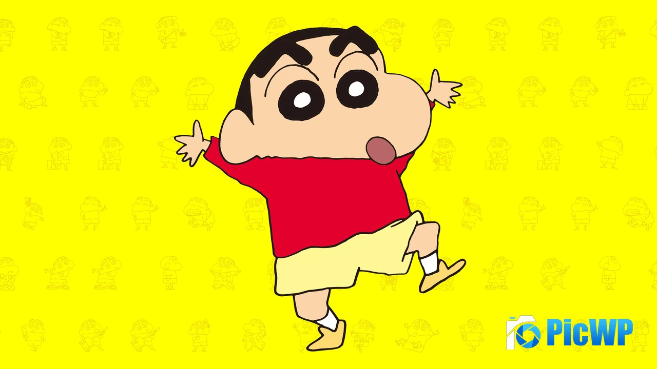 Shin-chan Yellow background 4K PC Wallpaper