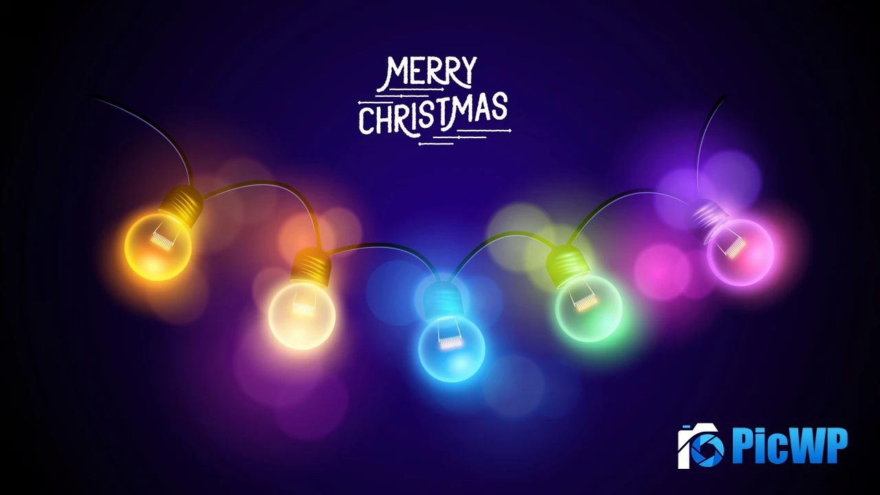 Merry Christmas Christmas lights 4K PC Wallpaper