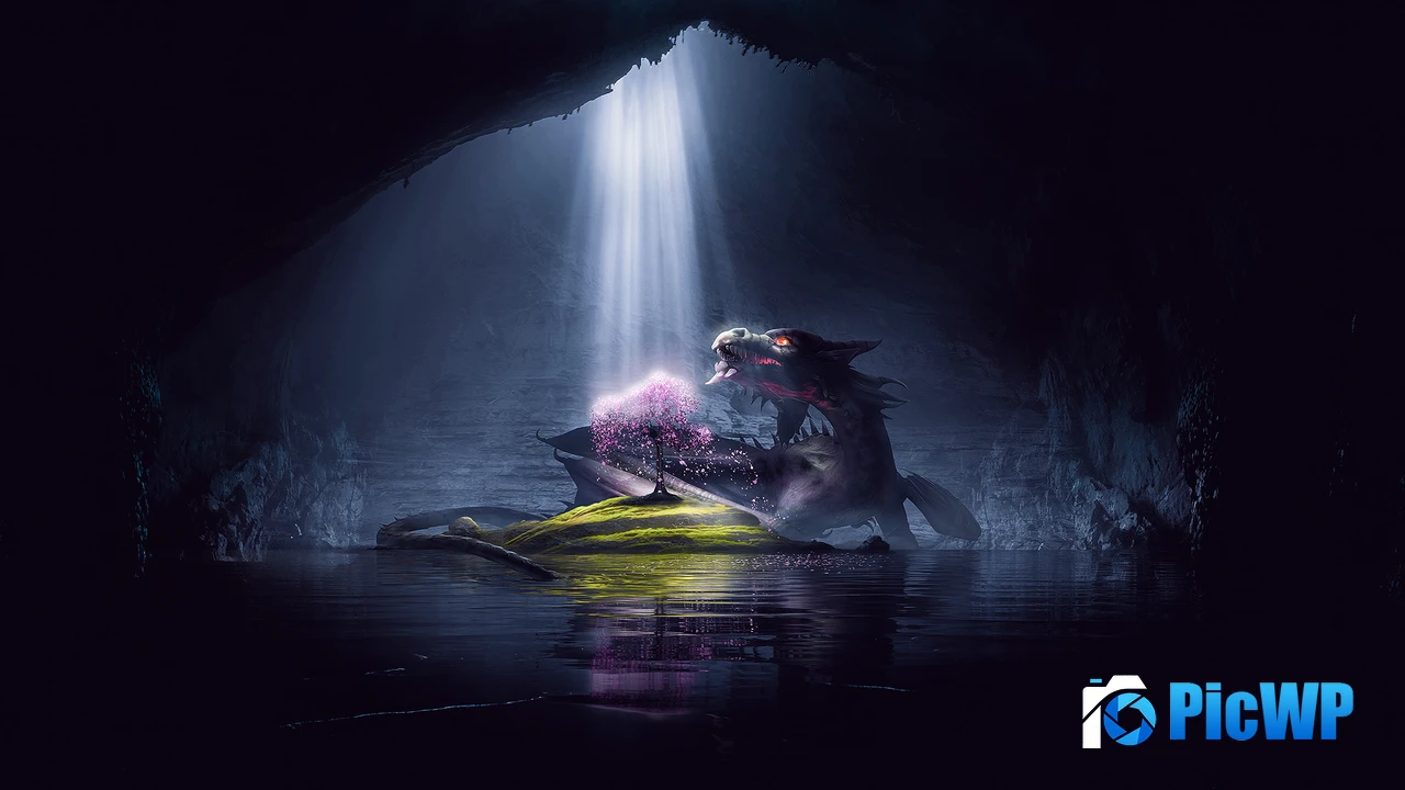 Dragon Cave 4K PC Wallpaper