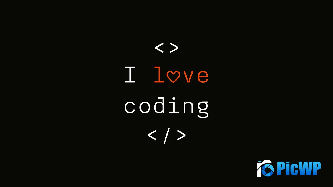 I Love Coding 4K PC Wallpaper