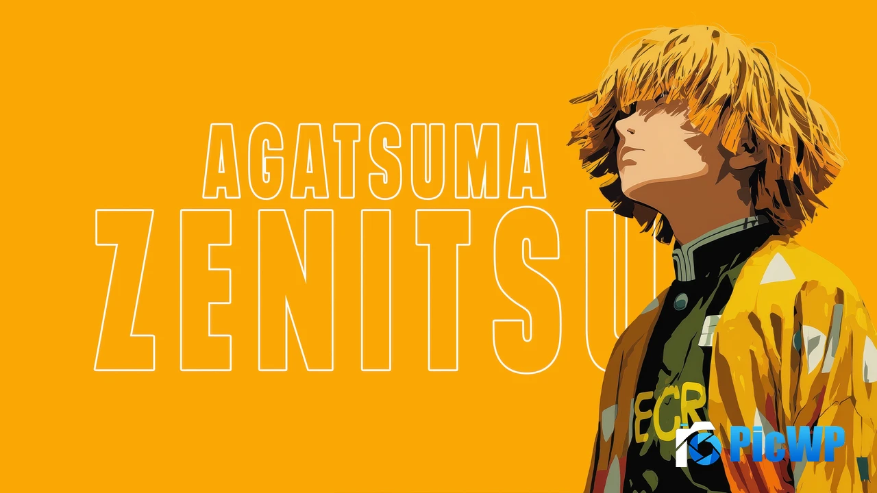 Zenitsu Agatsuma Minimalist 4K PC Wallpaper