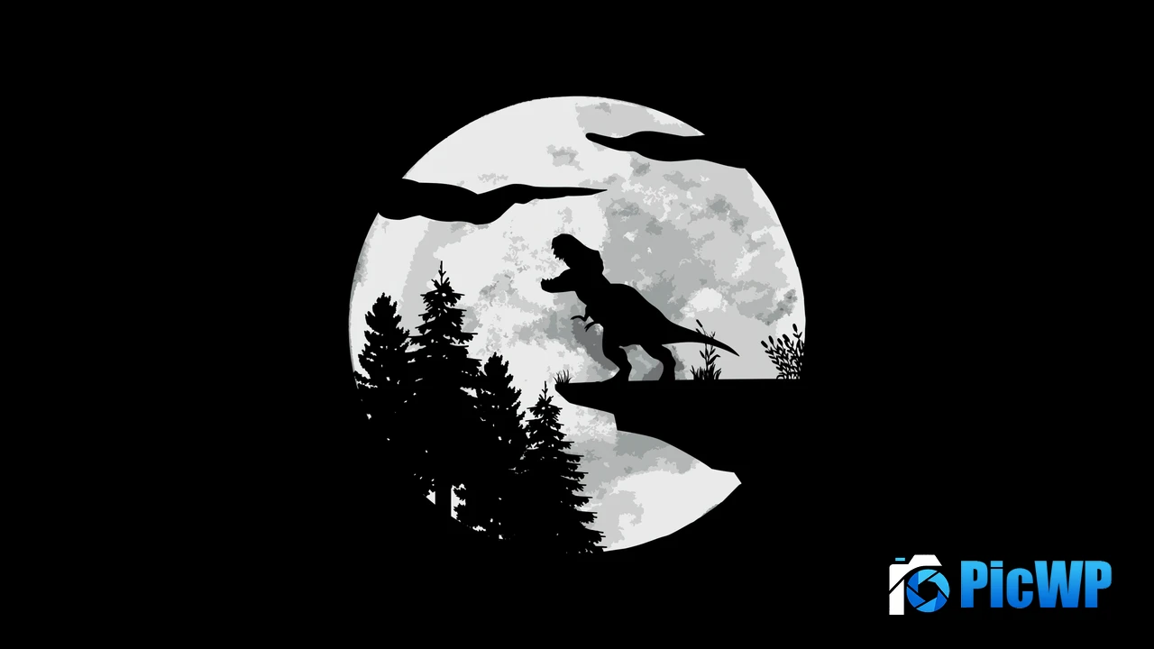 T Rex Moon 4K PC Wallpaper