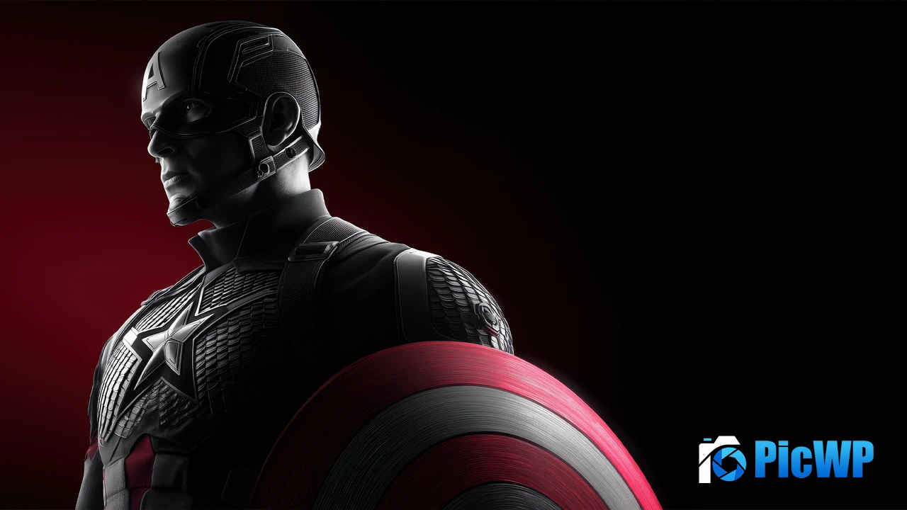 Captain America Dark aesthetic 4K PC Wallpaper