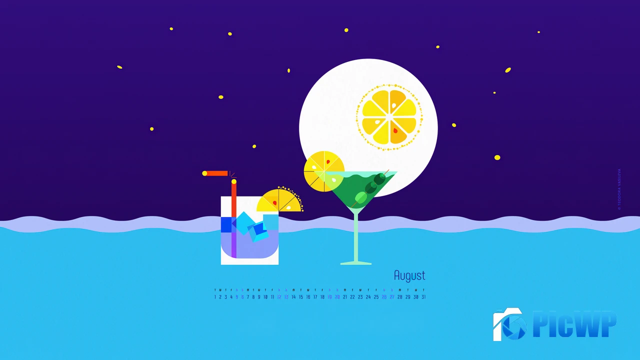 August Calendar 2023 4K PC Wallpaper