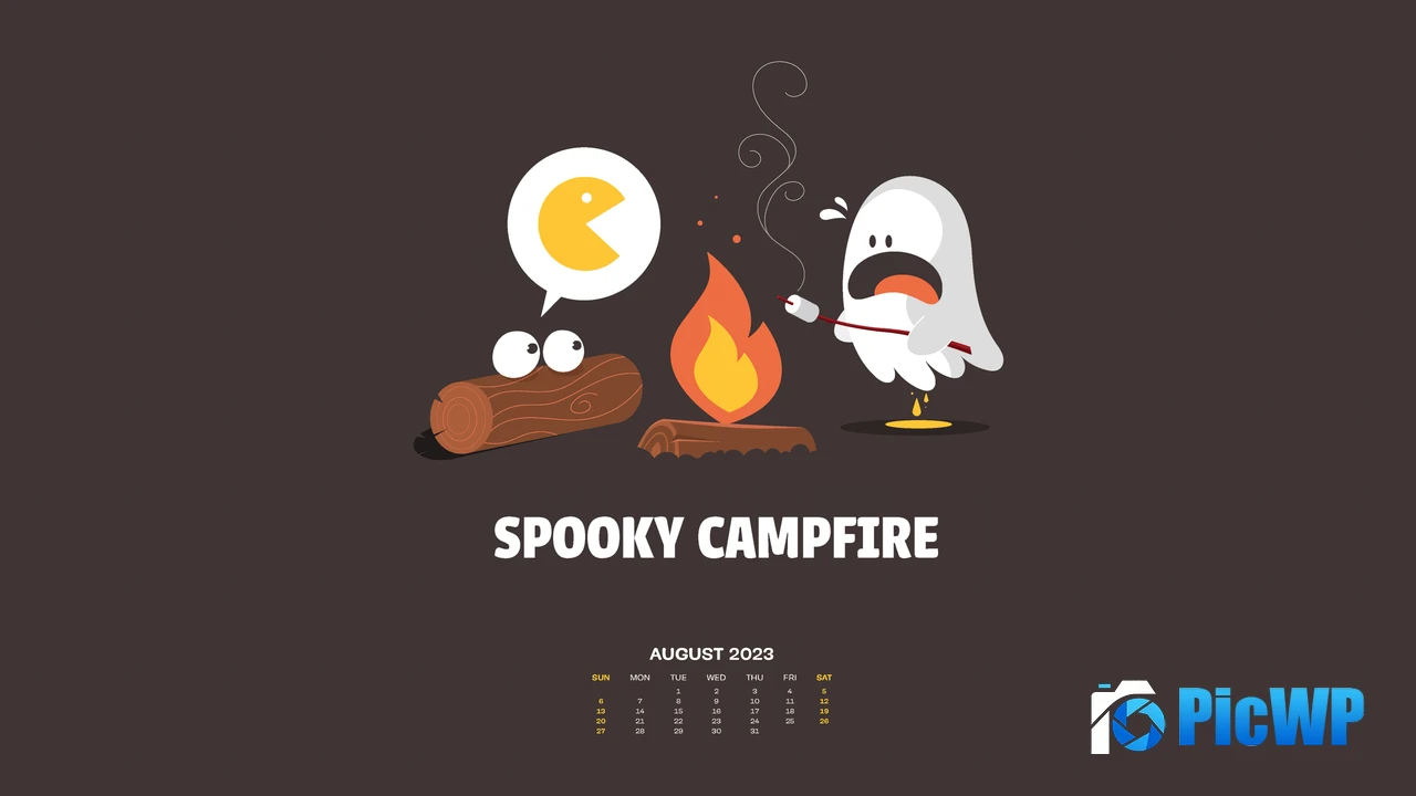 August 2023 Calendar 4K PC Wallpaper