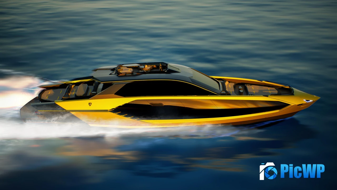 Tecnomar Lamborghini 101 Luxury yacht 4K PC Wallpaper