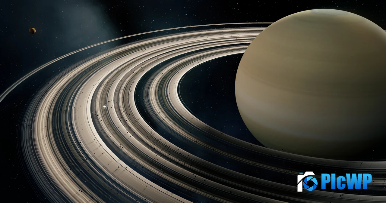 Saturn Outer space 5K PC Wallpaper