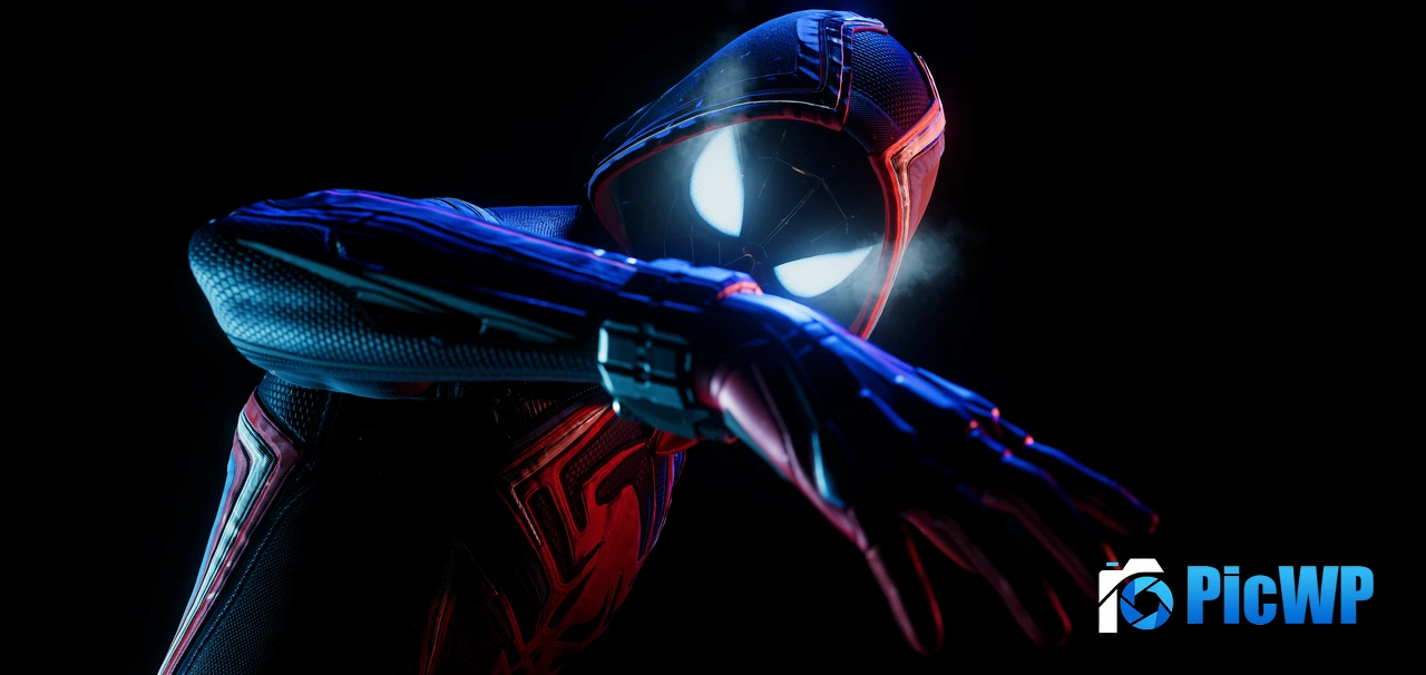 Spider-Man: Miles Morales Black background 5K Wide Wallpaper