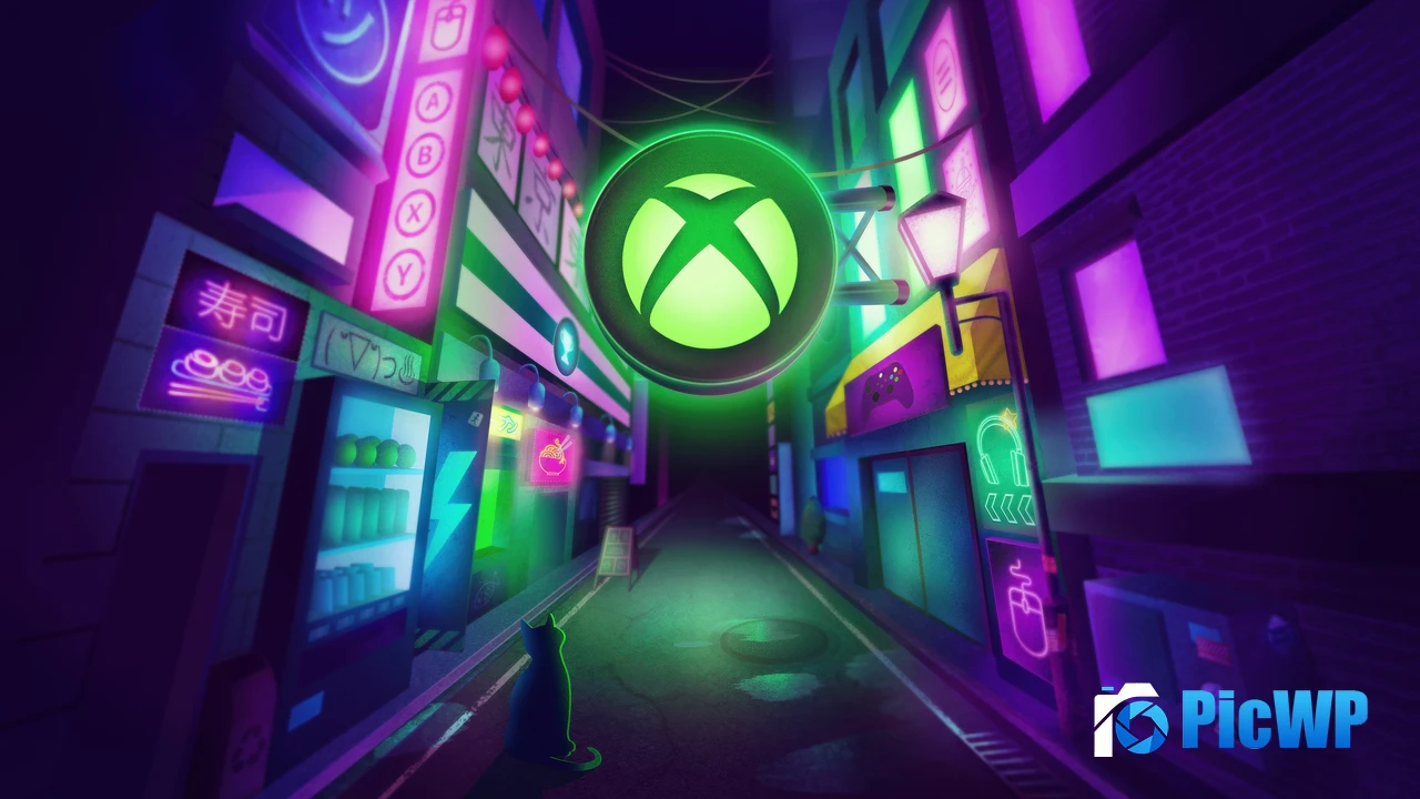Xbox Tokyo Game Show 2025 Neon 4K PC Wallpaper