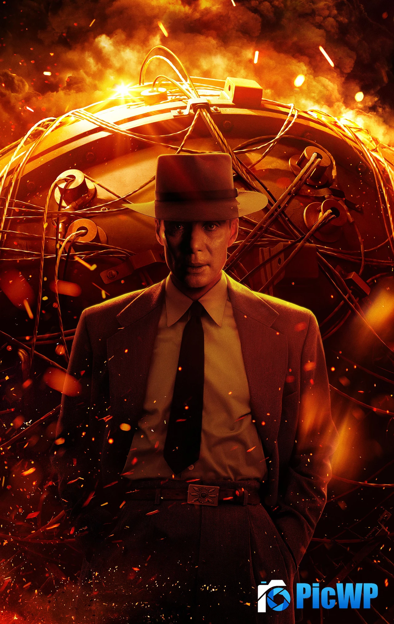 Oppenheimer Cillian Murphy 5K Mobile Wallpaper