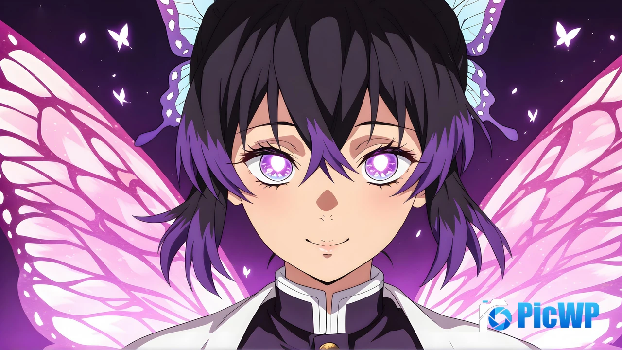 Shinobu Kocho Purple eyes 4K PC Wallpaper