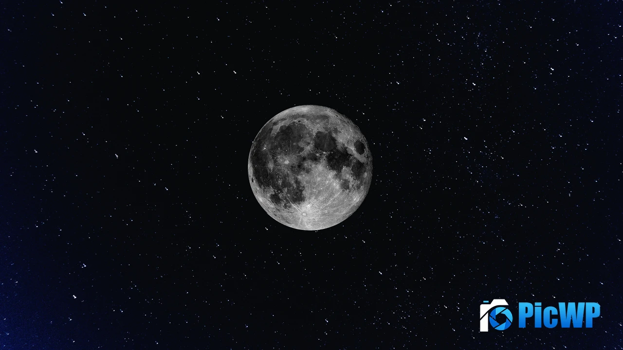 Moon Starry sky 4K PC Wallpaper