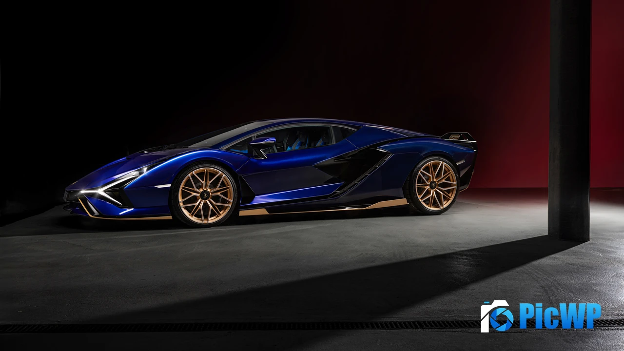 Lamborghini Sián FKP 37 Neon lighting 4K PC Wallpaper