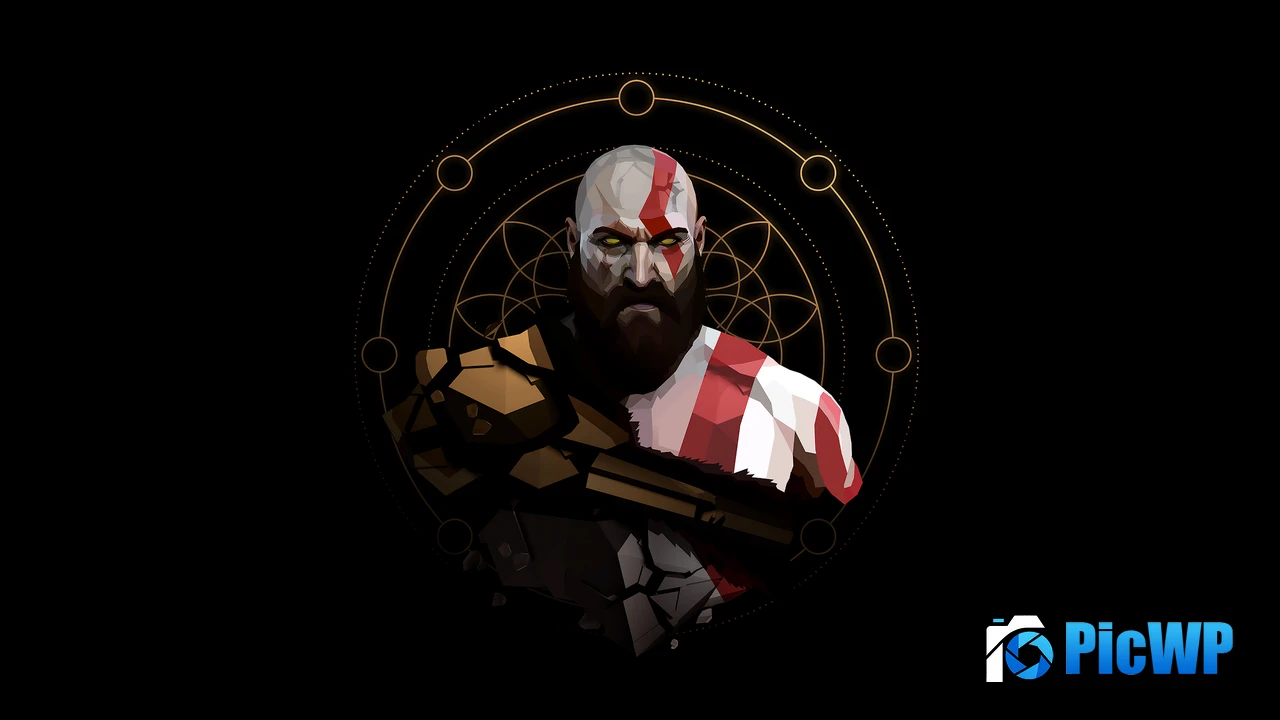 Kratos Minimalist 4K PC Wallpaper