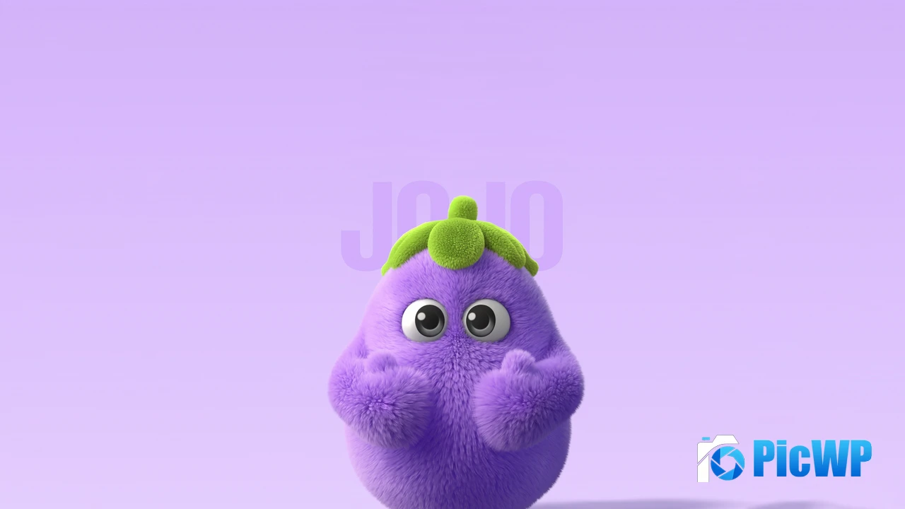 Cute cartoon Purple background 4K PC Wallpaper