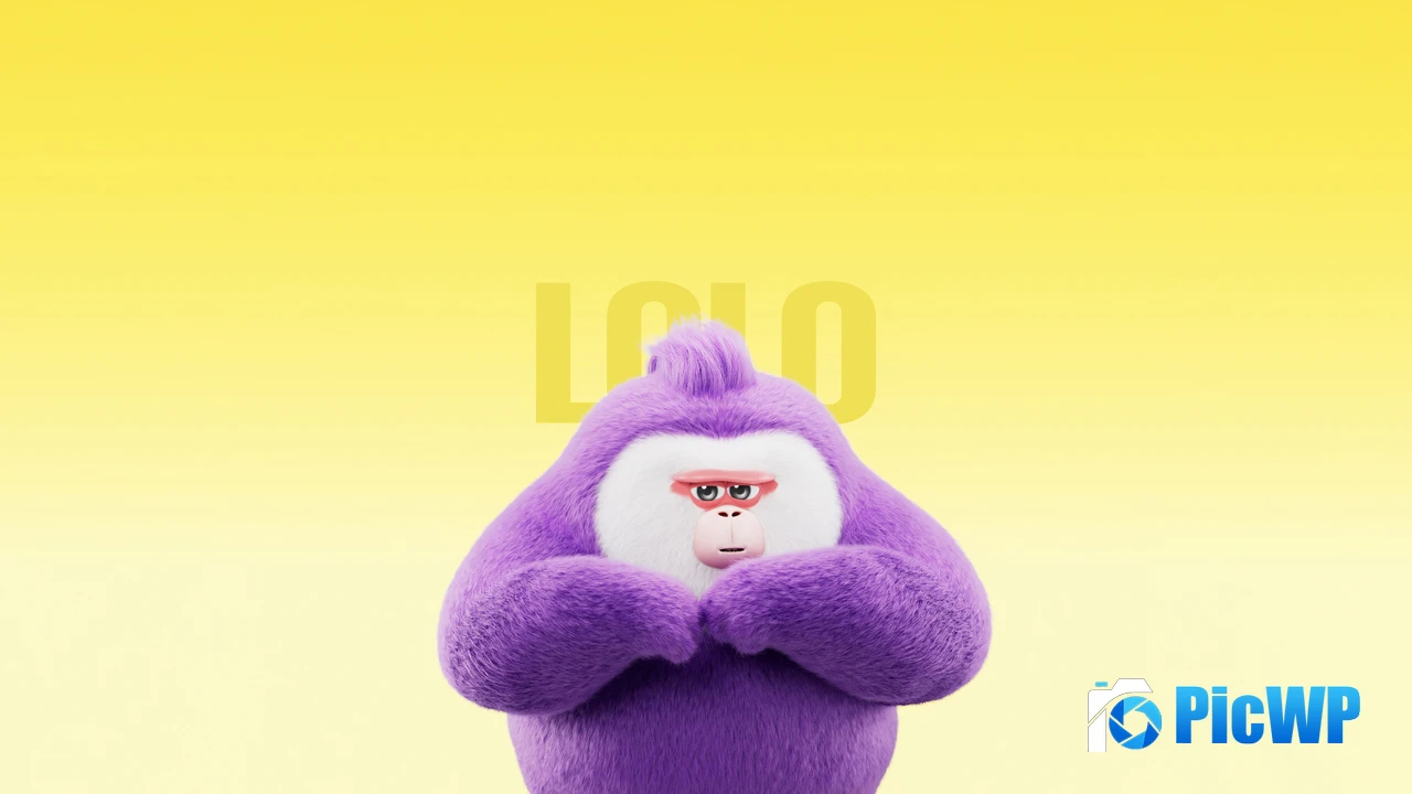 Cute gorilla Cartoon 4K PC Wallpaper