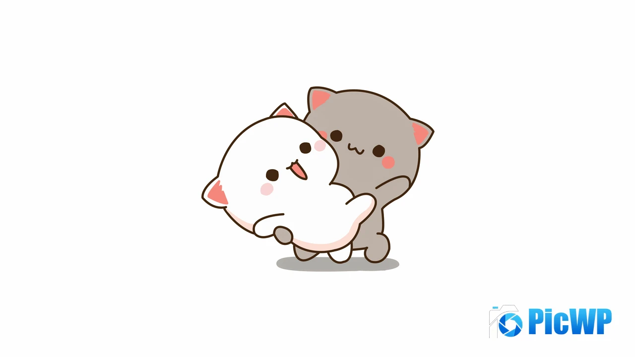Kitty couple Kawaii couple 4K PC Wallpaper
