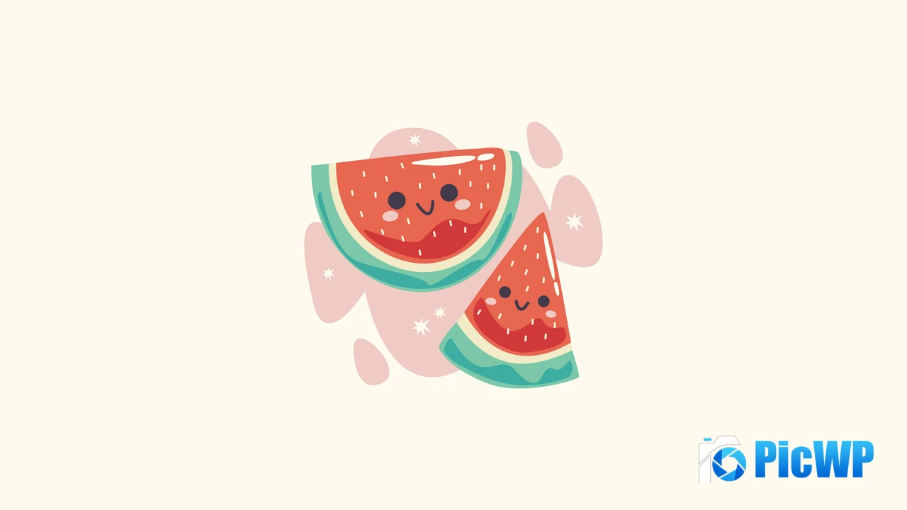 Kawaii Watermelon Kawaii food 4K PC Wallpaper