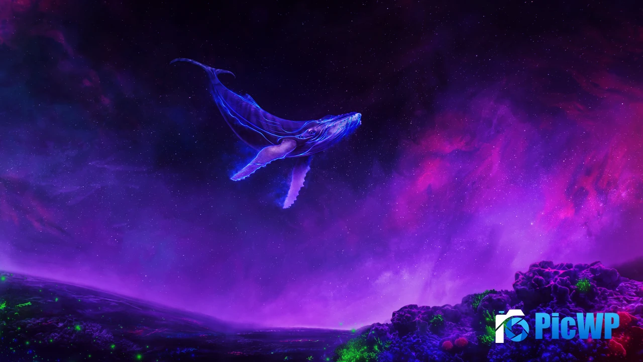 Whale Surreal 4K PC Wallpaper