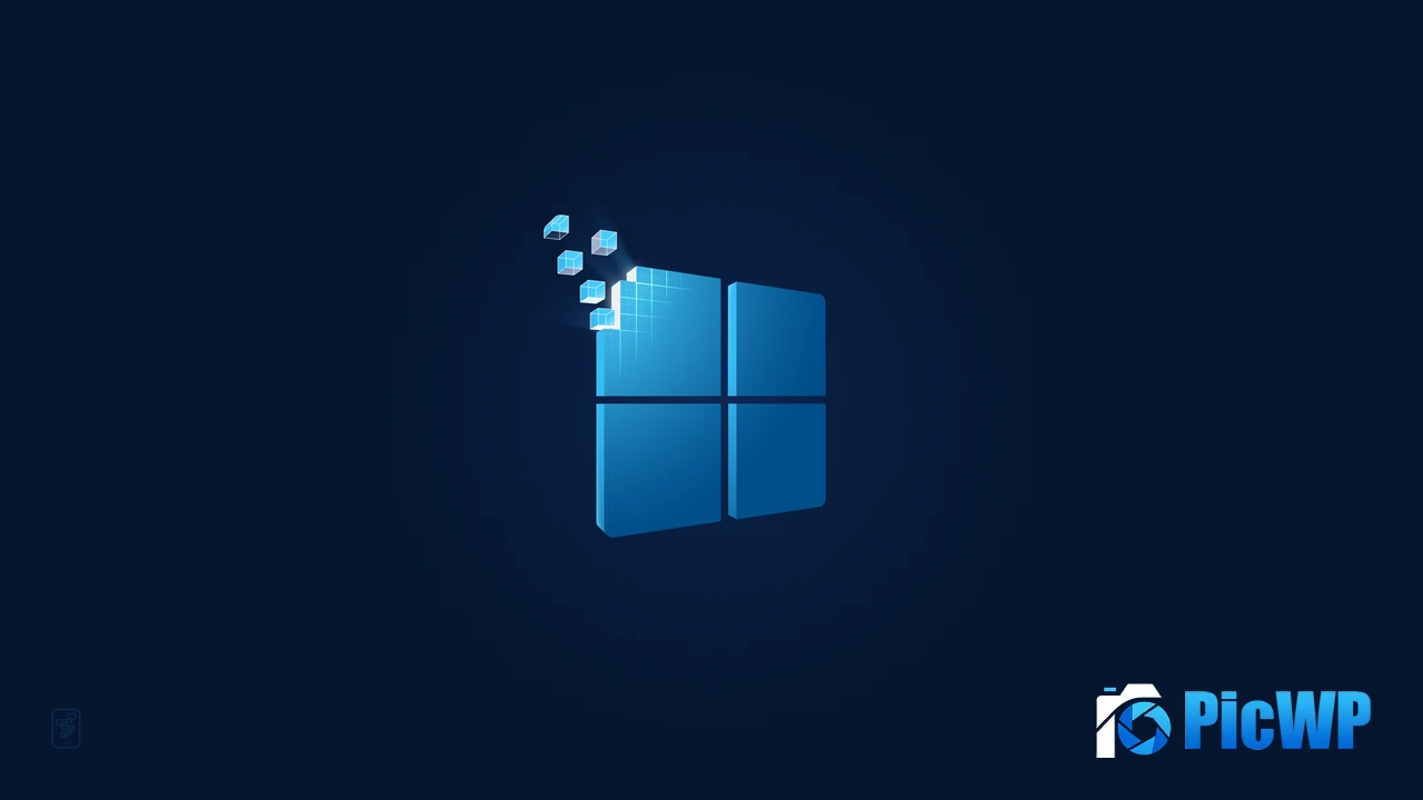 Windows 11 Dark blue 4K PC Wallpaper