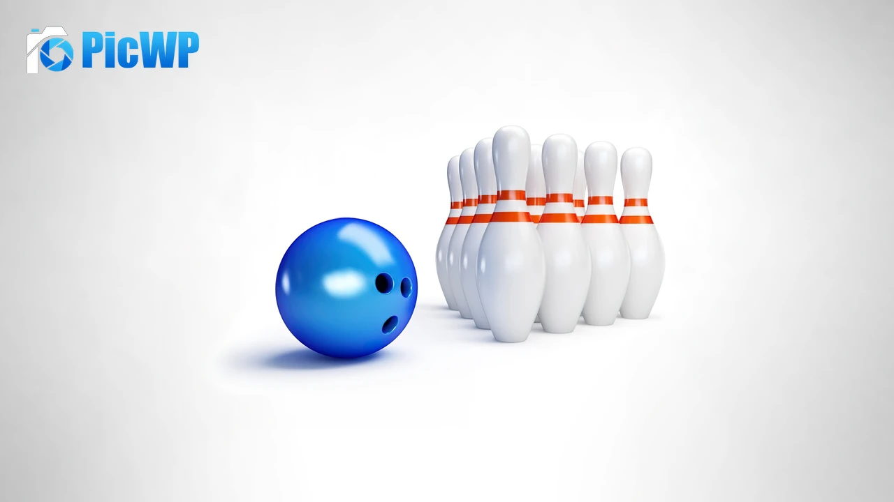 Bowling White background 4K PC Wallpaper