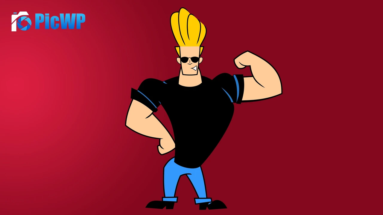 Johnny Bravo Minimalist 4K PC Wallpaper