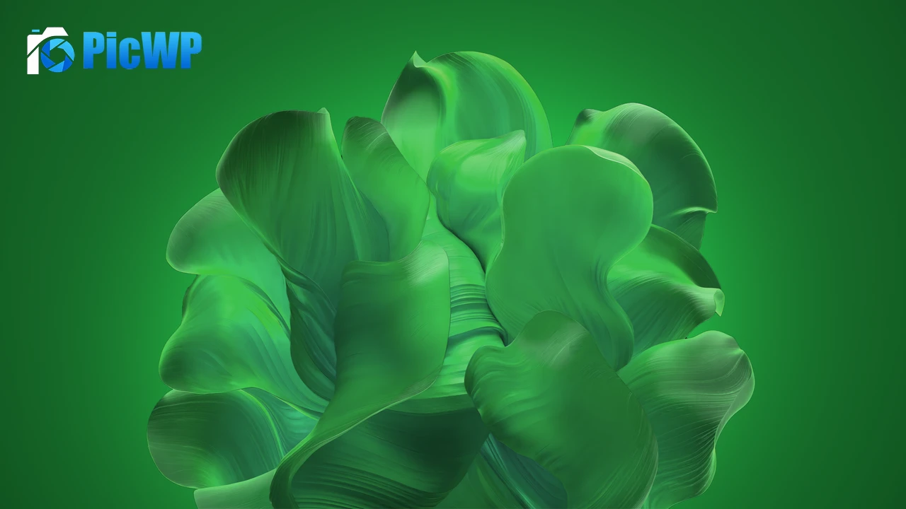 Windows 11 Green background 4K PC Wallpaper