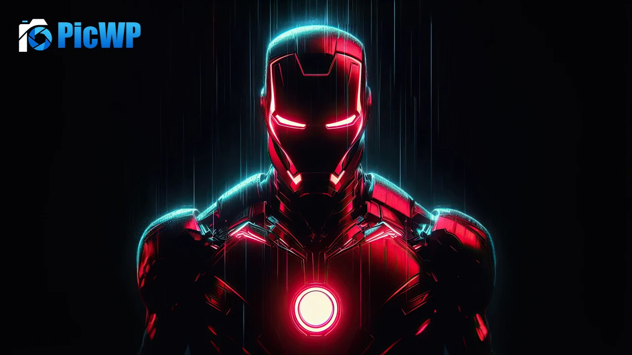 Neon Iron Man 4K PC Wallpaper