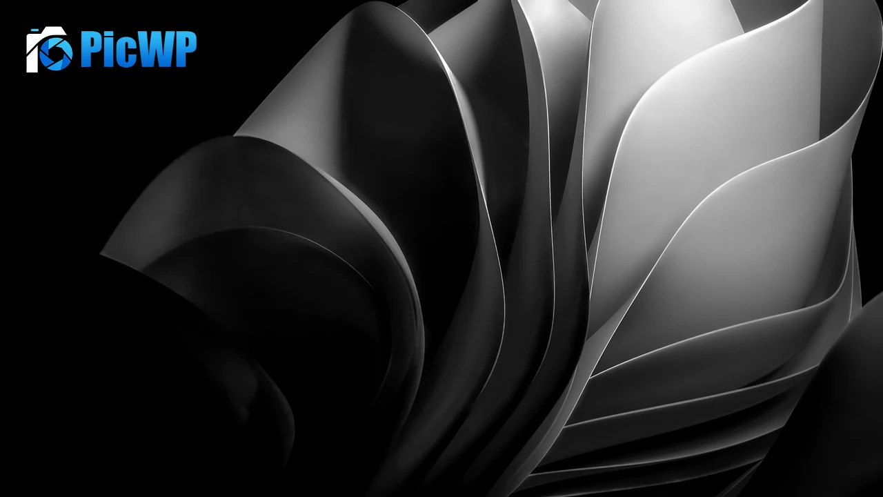 Windows 11 Monochrome 4K PC Wallpaper