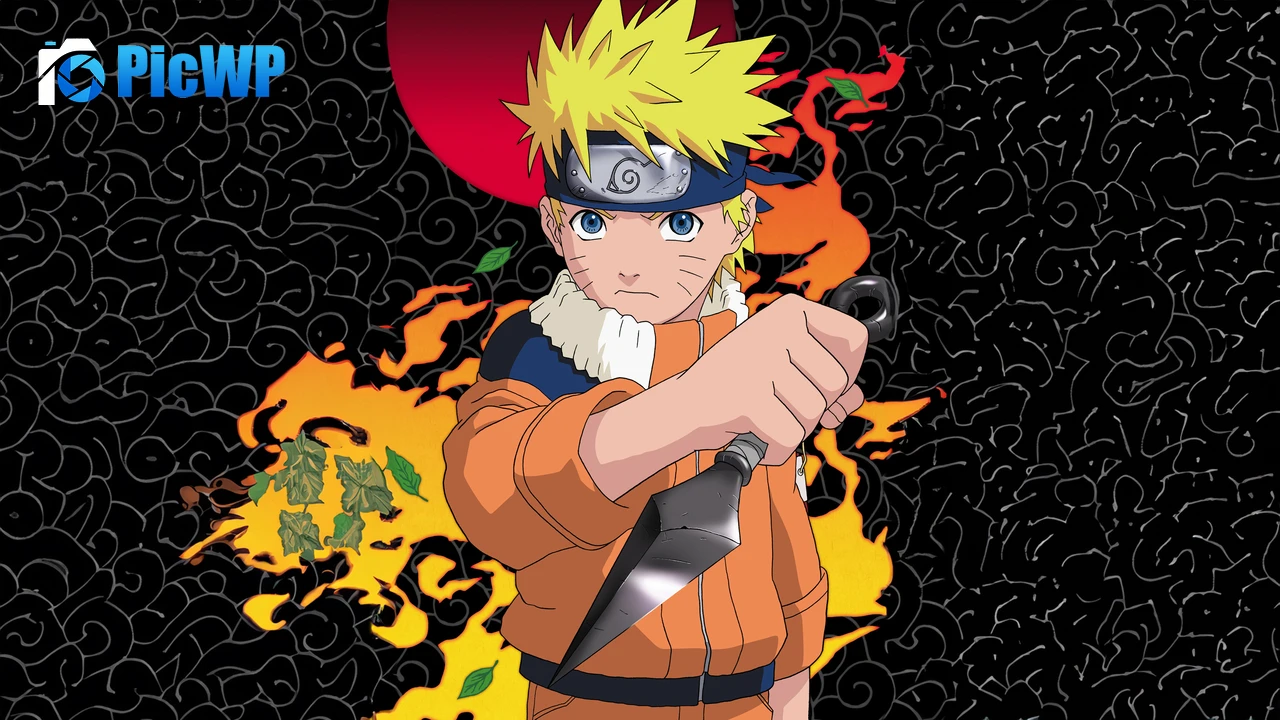 Young Naruto Uzumaki Dark background 4K PC Wallpaper