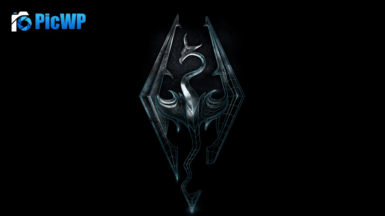 The Elder Scrolls V: Skyrim Logo 4K PC Wallpaper