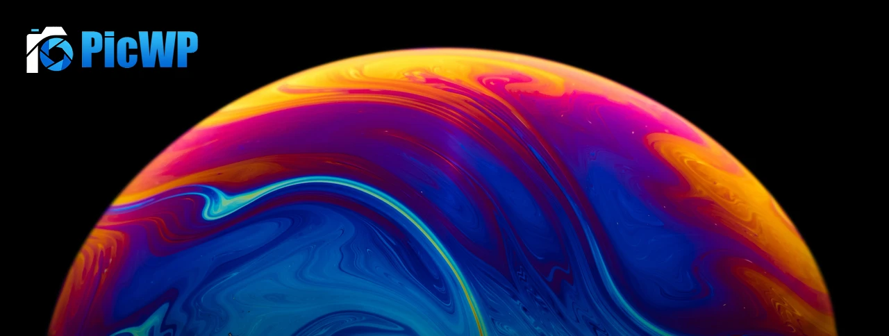 Soap Bubble Black background 5K Wide Wallpaper