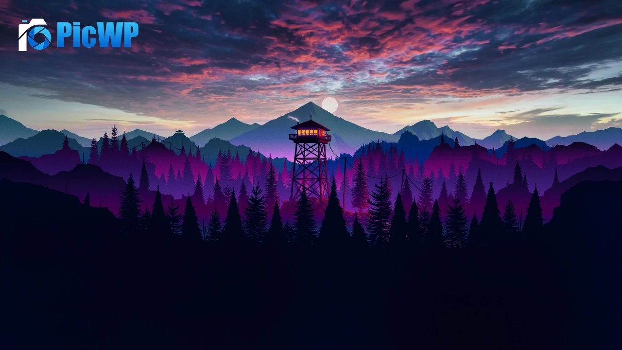 Firewatch Mountains 4K PC Wallpaper