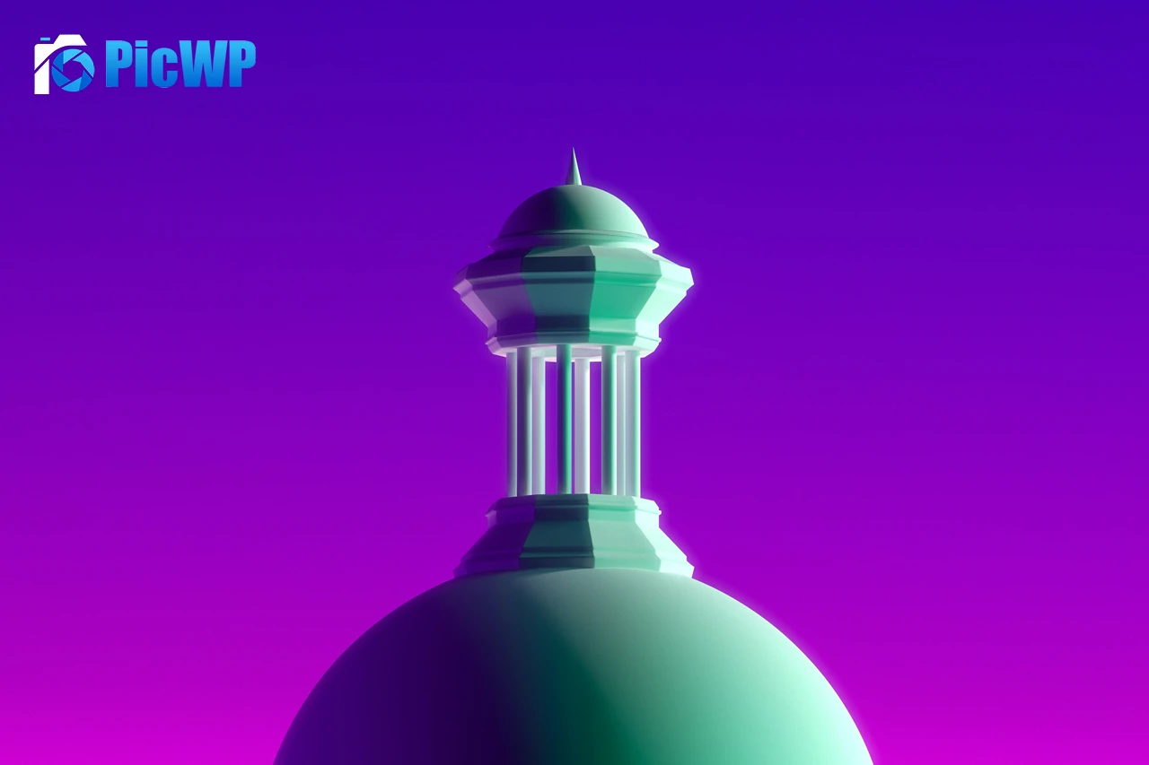 Dome Building Gradient background 3K PC Wallpaper