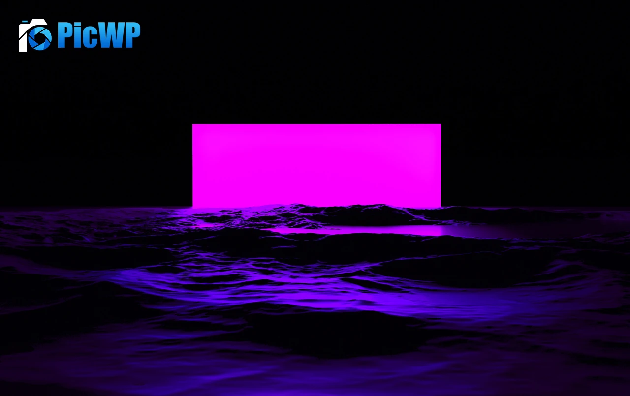 Pink light Sea 4K PC Wallpaper