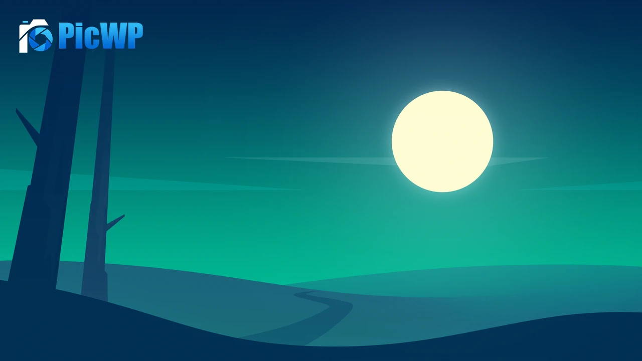 Full moon Minimalist 4K PC Wallpaper
