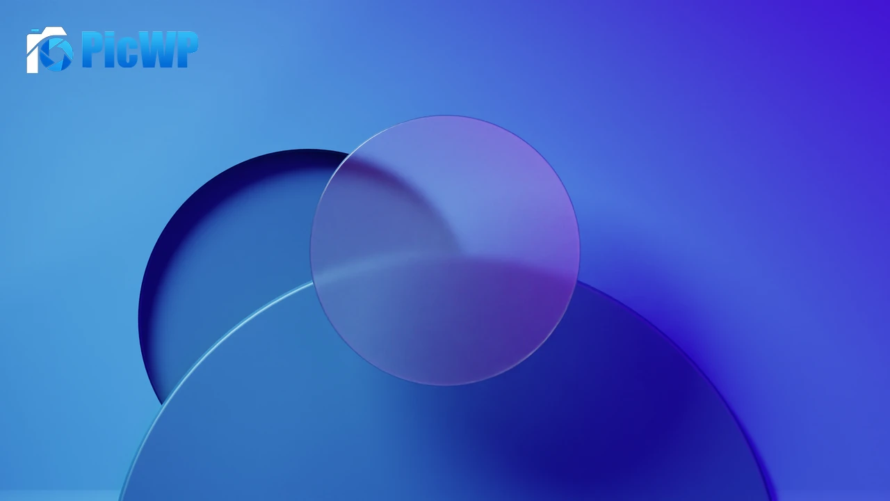 Blue background Circles 4K PC Wallpaper