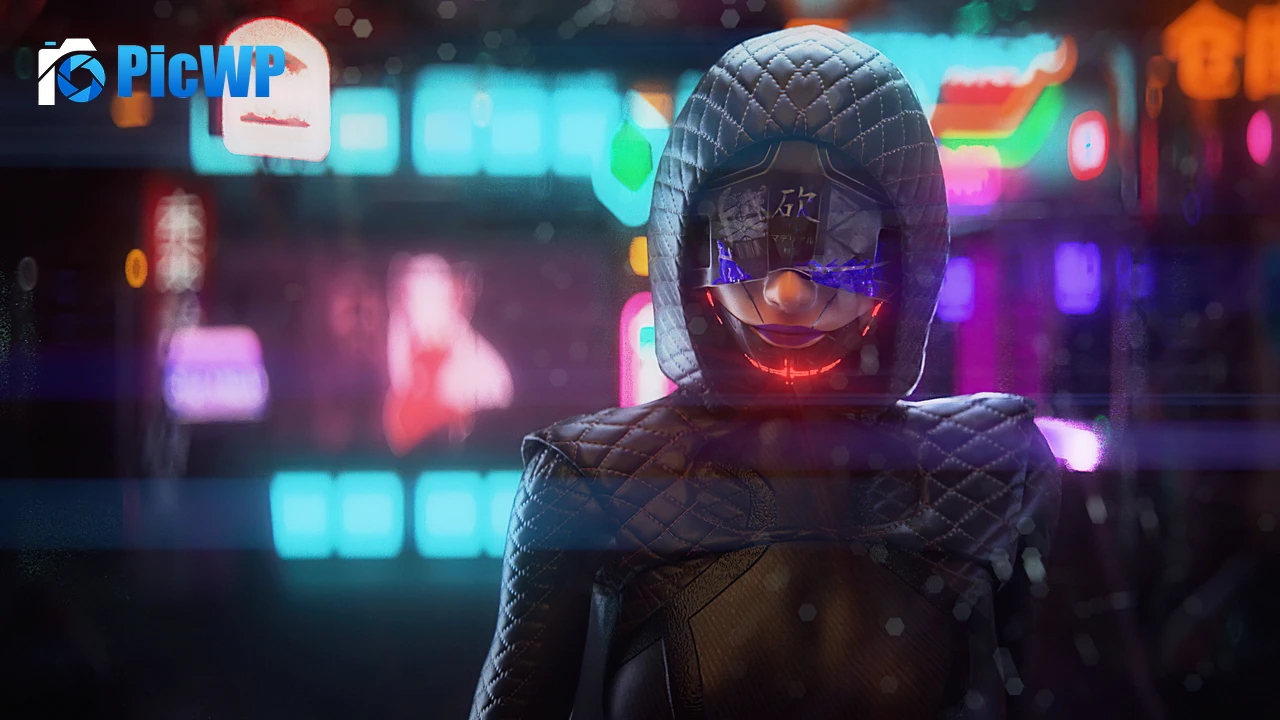 Cyberpunk girl Future tech 4K PC Wallpaper