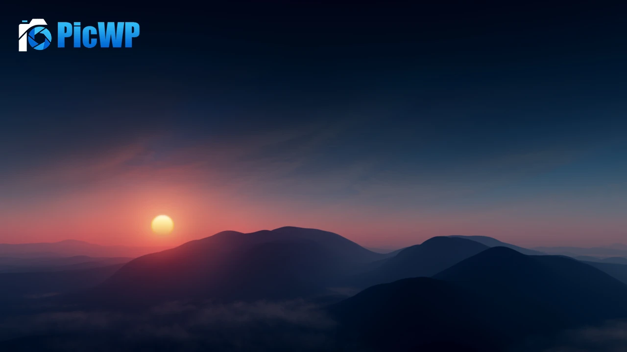 Sunset Silhouette Landscape 4K PC Wallpaper