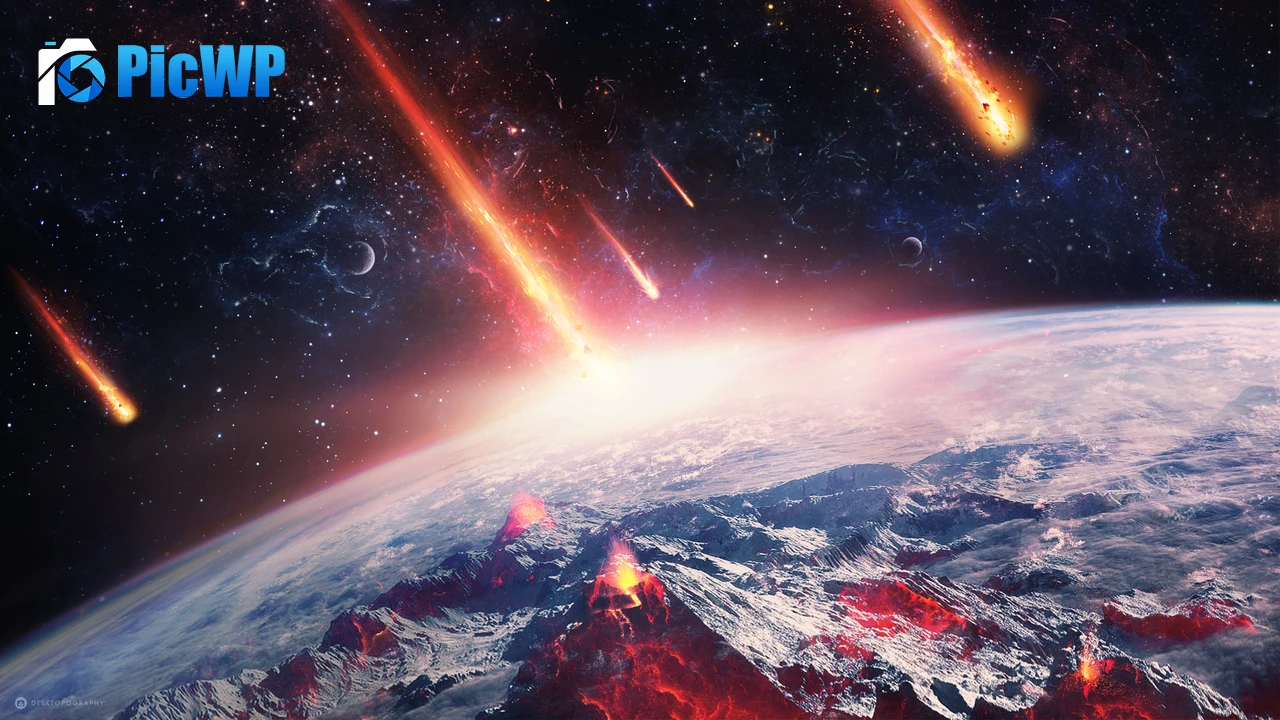 Meteorite fall Apocalypse 3K PC Wallpaper