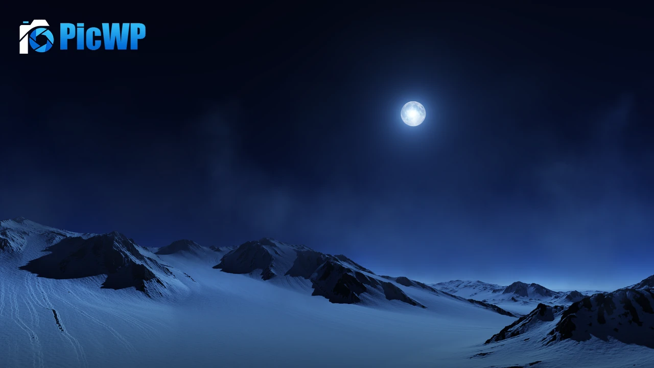 Full moon Night sky 4K PC Wallpaper