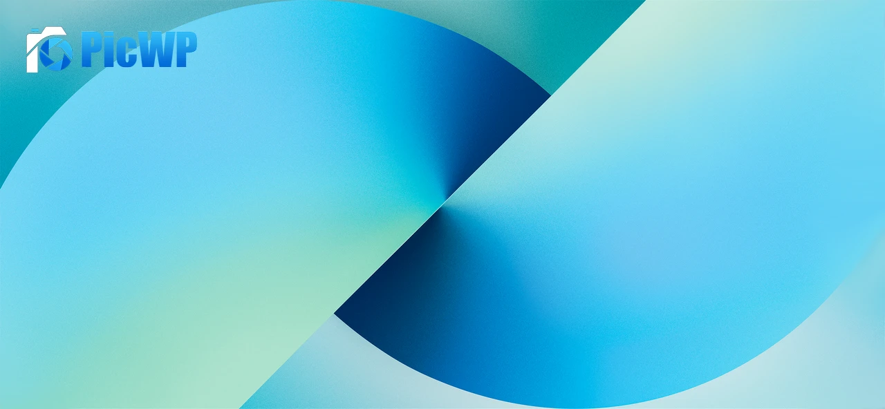 iPhone 13 Cyan 5K Wide Wallpaper