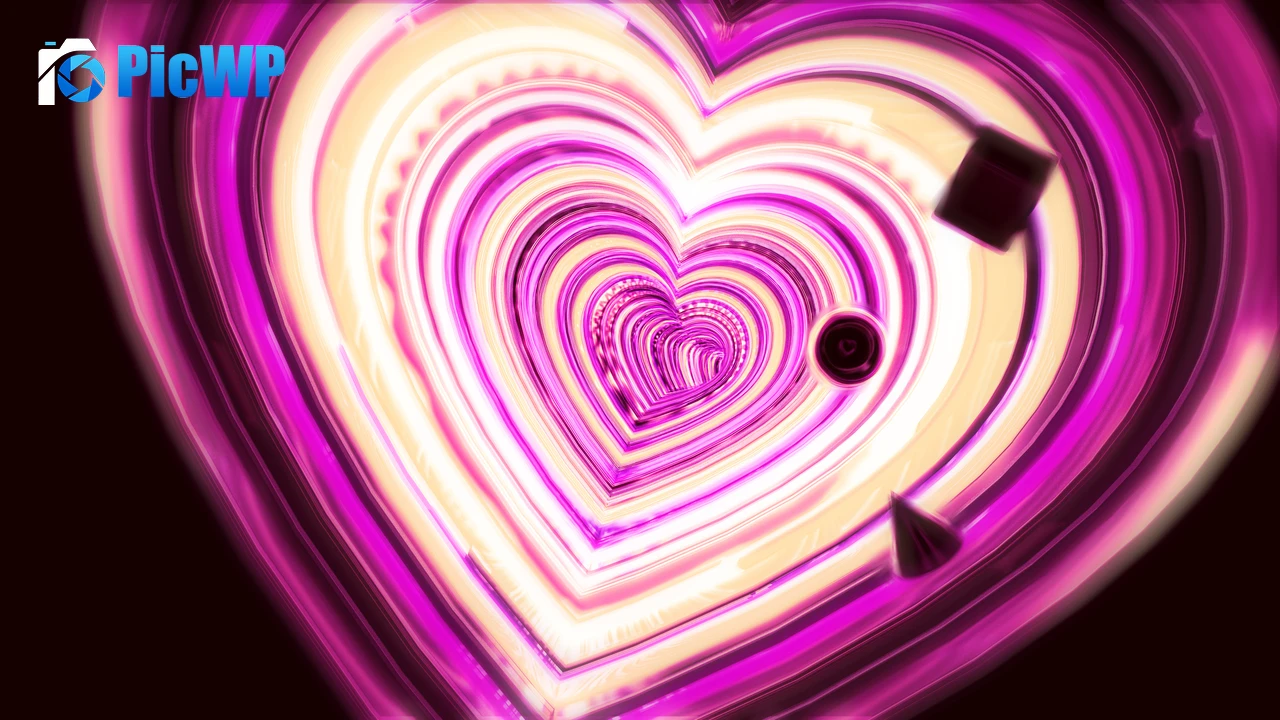 Love heart 3D background 4K PC Wallpaper