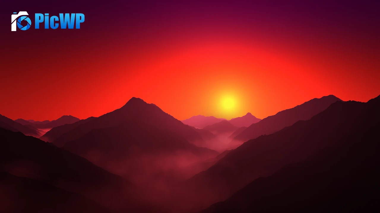 Mountain range Silhouette 4K PC Wallpaper