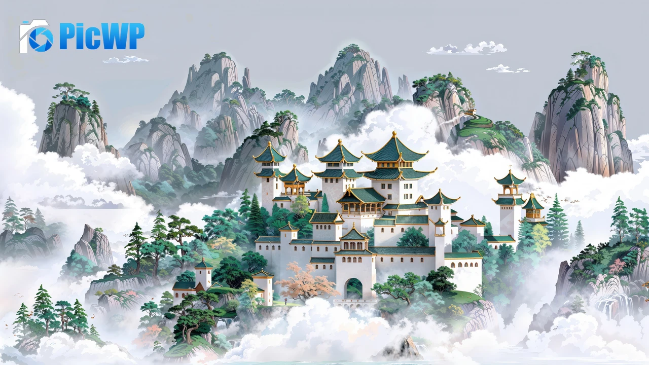 Chinese architecture Temple 4K PC Wallpaper