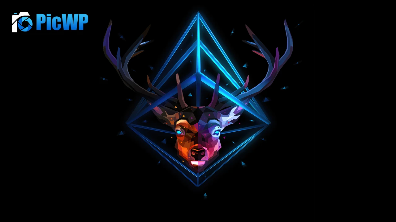 Reindeer Low poly 4K PC Wallpaper