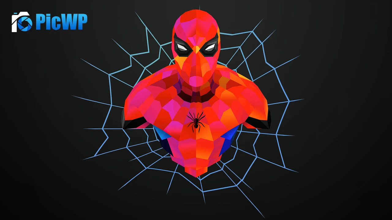 Spider-Man Low poly 4K PC Wallpaper