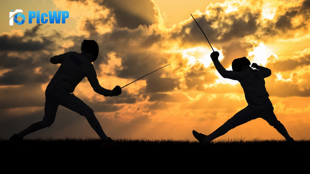Fencing Sword fight 4K PC Wallpaper