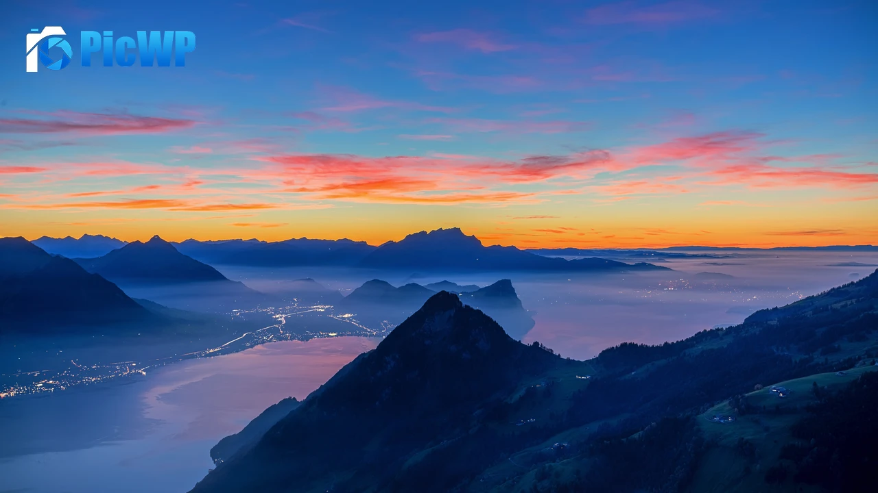 Rigi Hochflue Afterglow 4K PC Wallpaper