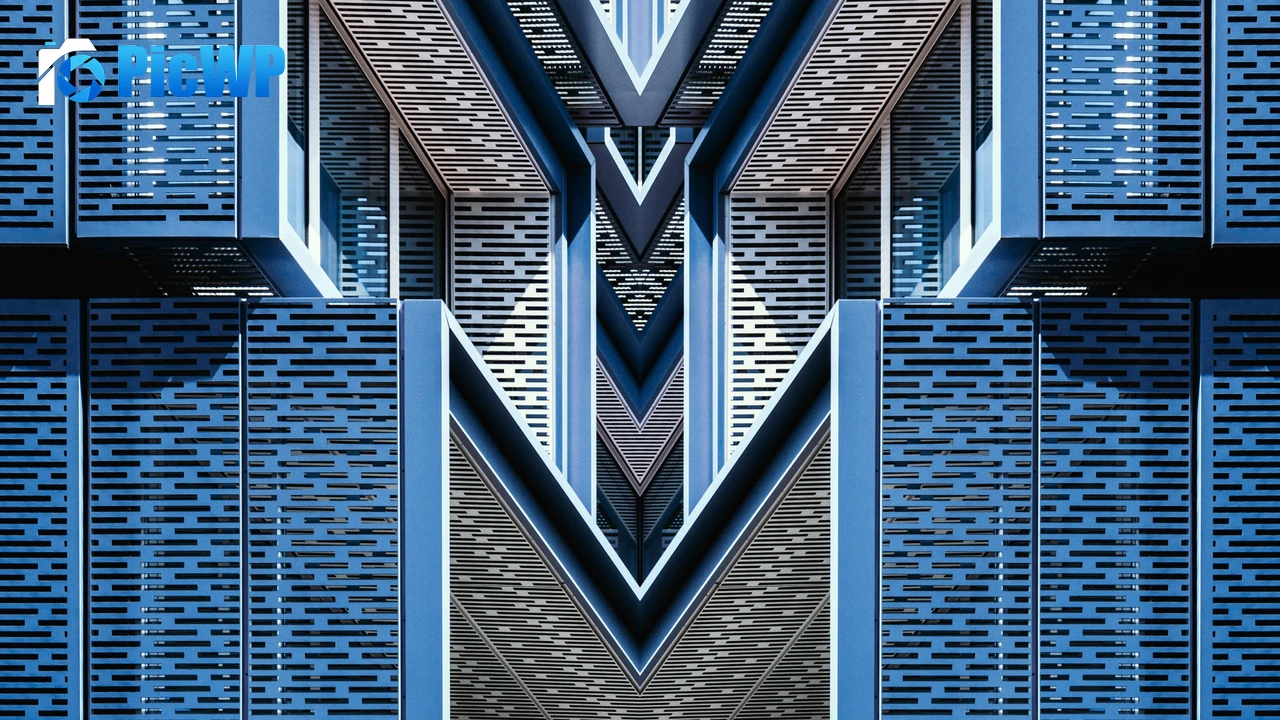 Architectural Design Blue 4K PC Wallpaper